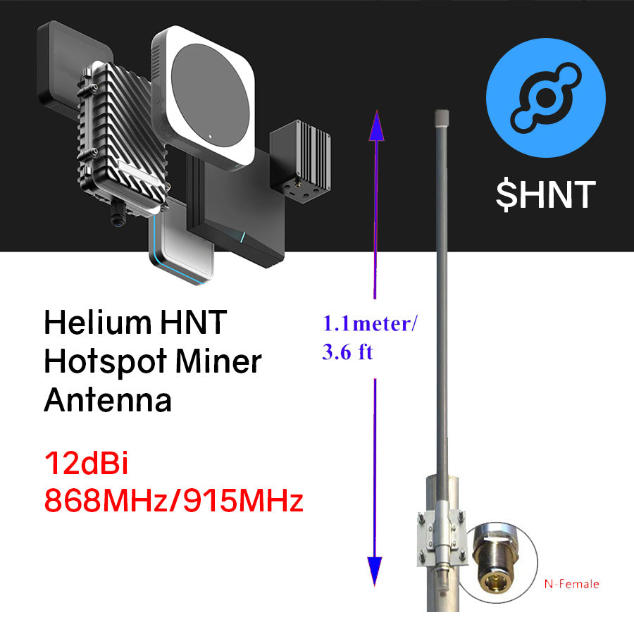 12 dBi Helium Mining Antenna 868mhz-915mhz LoraWAN for HNT RAK Hotspot Bobcat Miner