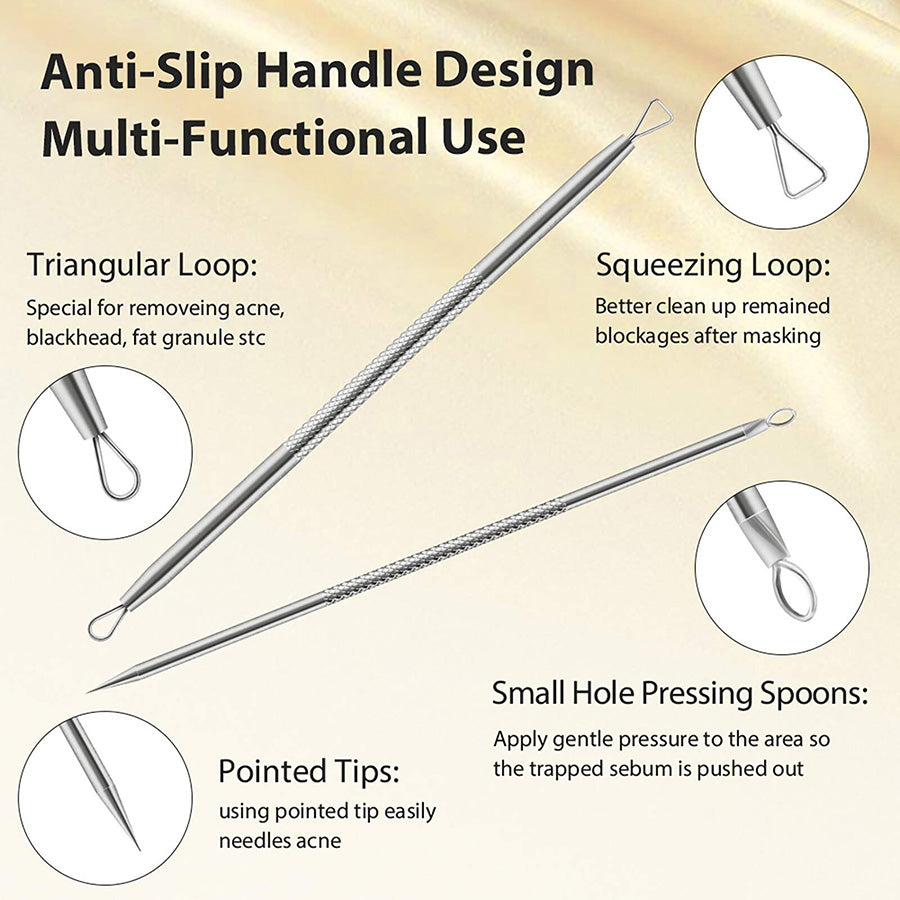 Pimple Extractor 9 Pcs Stainless Steel Set