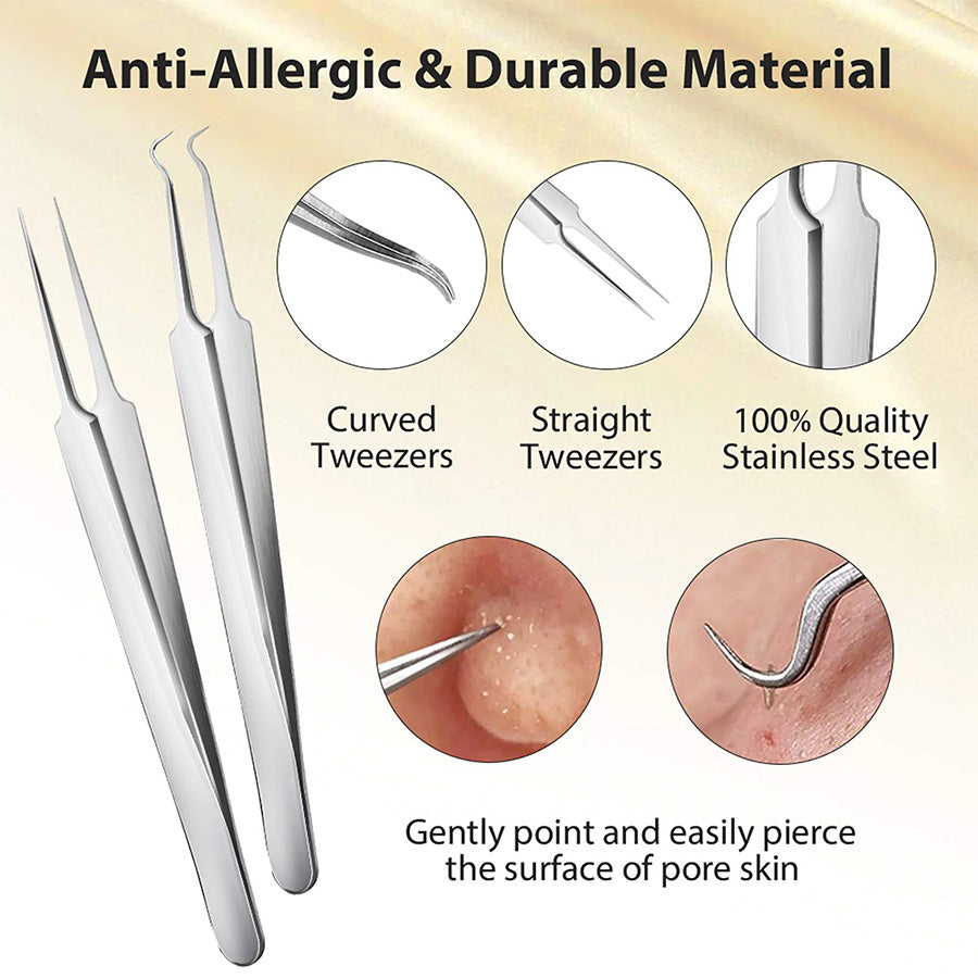 Pimple Extractor 9 Pcs Stainless Steel Set