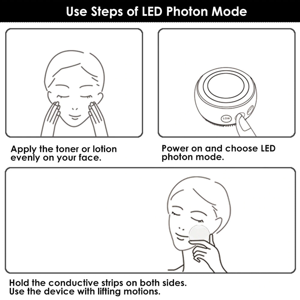 Ultrasonic Silicone Facial Cleansing Brush