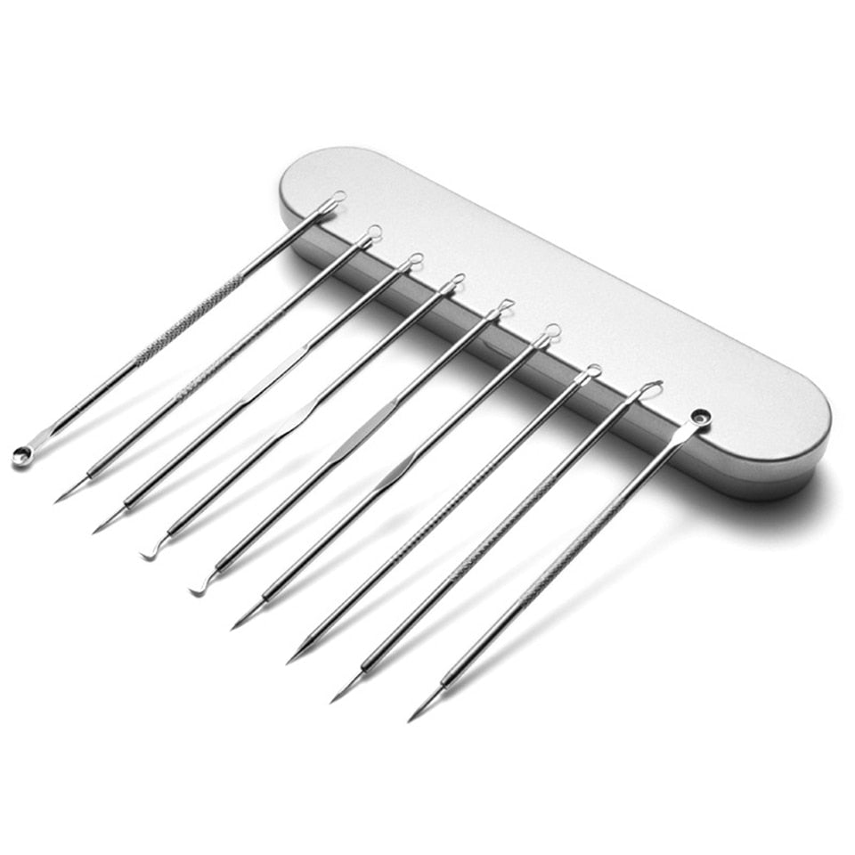 Pimple Extractor 9 Pcs Stainless Steel Set