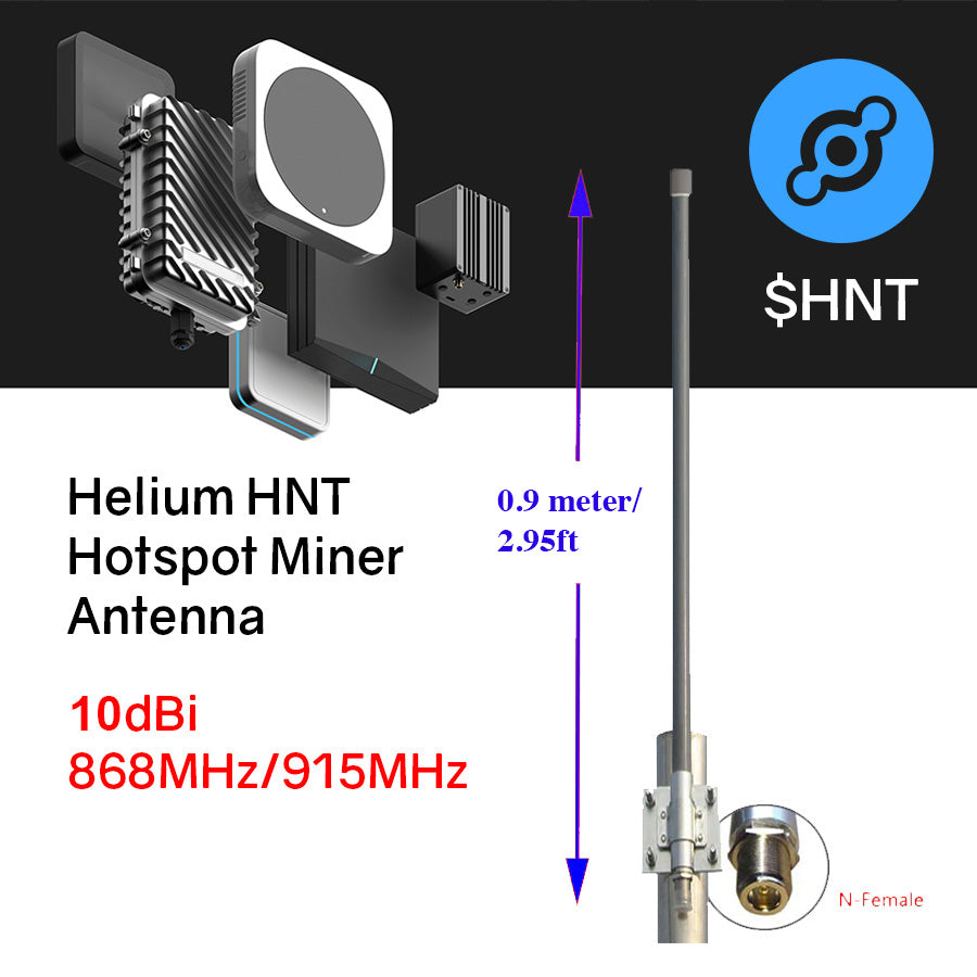10 dBi Helium Mining Antenna 868mhz-915mhz LoraWAN for HNT RAK Hotspot Bobcat Miner