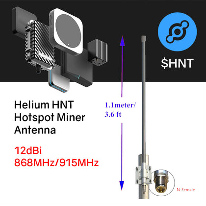 12 dBi Helium Mining Antenna 868mhz-915mhz LoraWAN for HNT RAK Hotspot Bobcat Miner