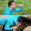 Outdoor Water Purification Straw with 2 Collapsible Bottles