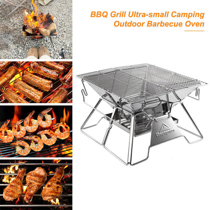 Portable Folding BBQ Grill Stove & Fire Pit
